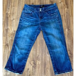 Miss Vigoss Jeans Denim Capri Size 6 jeans stretch Flap Pockets
